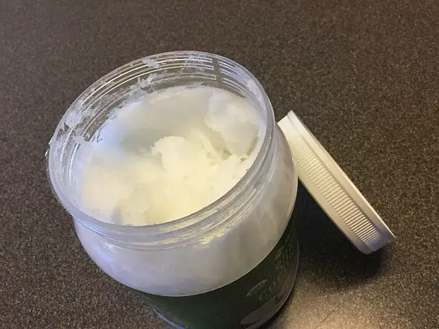 Opened Coconut Oil Jar